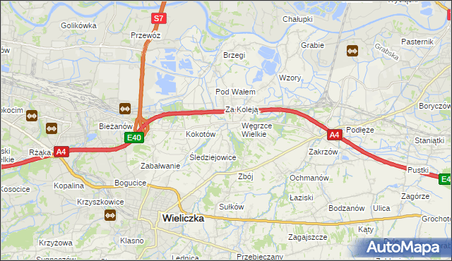 mapa Strumiany gmina Wieliczka, Strumiany gmina Wieliczka na mapie Targeo