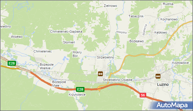 mapa Strzebielino, Strzebielino na mapie Targeo