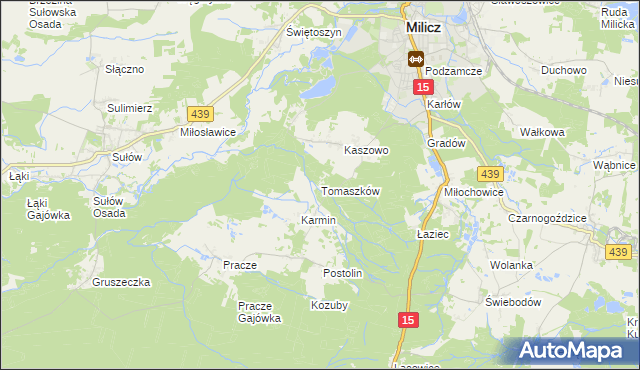 mapa Tomaszków, Tomaszków na mapie Targeo