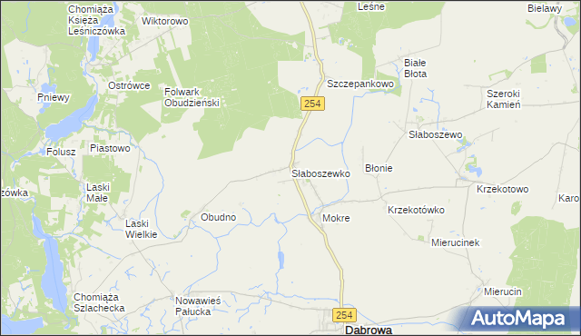 mapa Słaboszewko, Słaboszewko na mapie Targeo