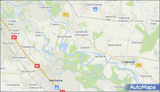 mapa Gajków, Gajków na mapie Targeo