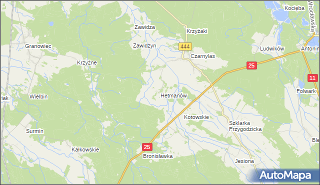 mapa Hetmanów, Hetmanów na mapie Targeo