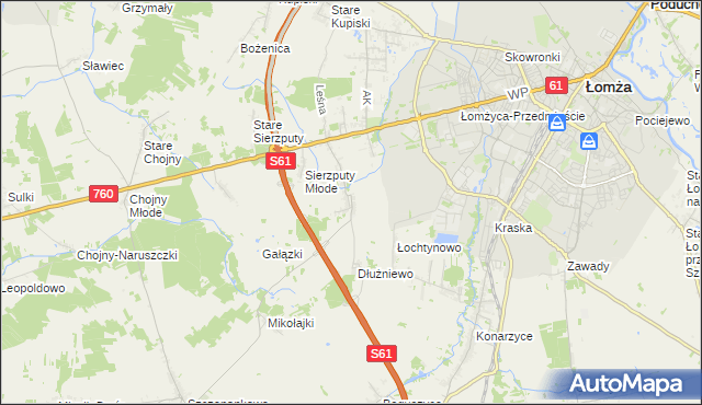 mapa Jarnuty gmina Łomża, Jarnuty gmina Łomża na mapie Targeo