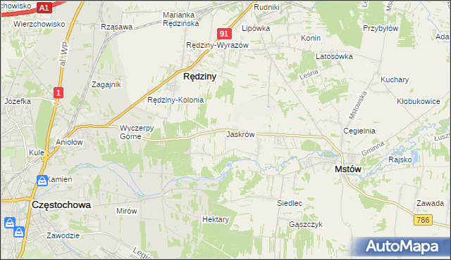 mapa Jaskrów, Jaskrów na mapie Targeo