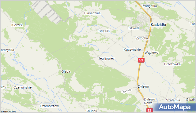 mapa Jeglijowiec, Jeglijowiec na mapie Targeo