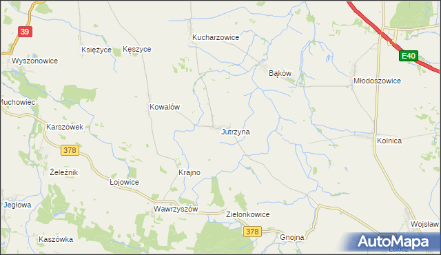 mapa Jutrzyna, Jutrzyna na mapie Targeo