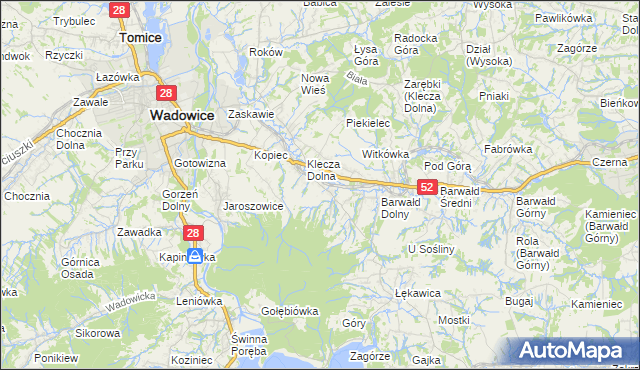 mapa Klecza Górna, Klecza Górna na mapie Targeo