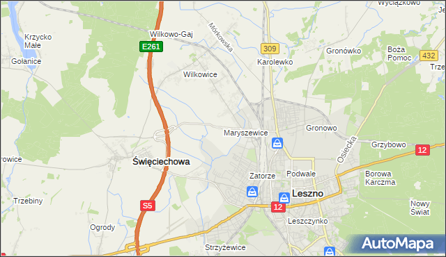 mapa Maryszewice, Maryszewice na mapie Targeo