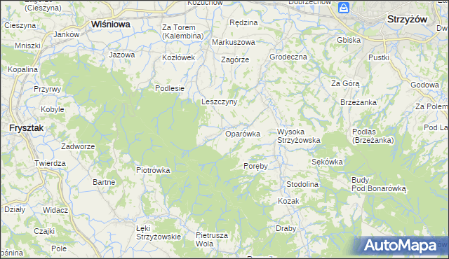 mapa Oparówka, Oparówka na mapie Targeo