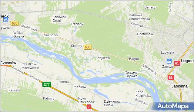 mapa Rajszew, Rajszew na mapie Targeo