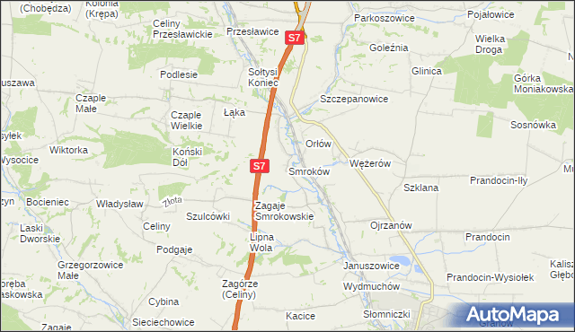 mapa Smroków, Smroków na mapie Targeo