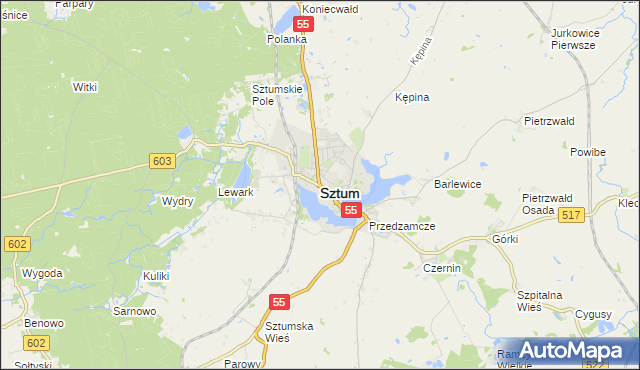 mapa Sztum, Sztum na mapie Targeo