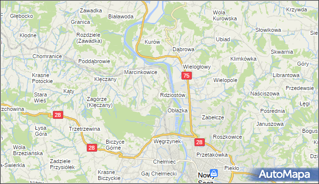 mapa Rdziostów, Rdziostów na mapie Targeo