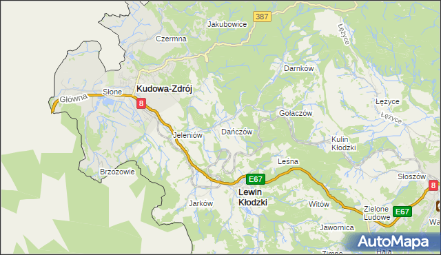 mapa Dańczów, Dańczów na mapie Targeo