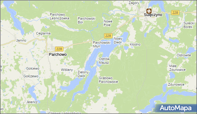 mapa Ostrów Mausz, Ostrów Mausz na mapie Targeo