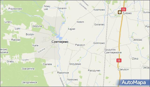 mapa Pakszyn, Pakszyn na mapie Targeo