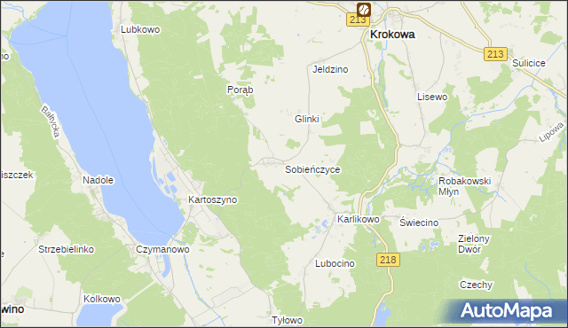 mapa Sobieńczyce, Sobieńczyce na mapie Targeo