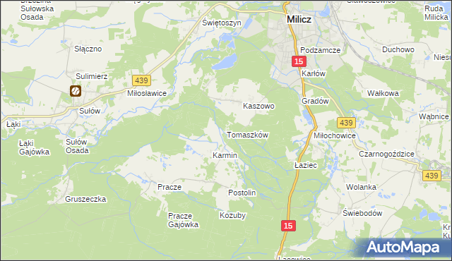 mapa Tomaszków, Tomaszków na mapie Targeo