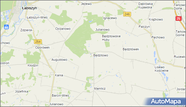 mapa Będzitowo, Będzitowo na mapie Targeo