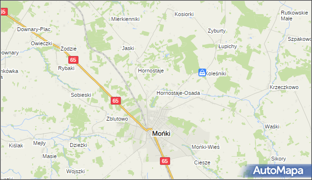 mapa Hornostaje-Osada, Hornostaje-Osada na mapie Targeo