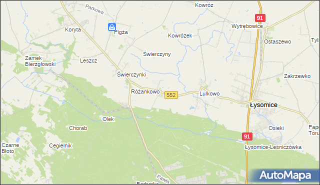 mapa Piwnice gmina Łysomice, Piwnice gmina Łysomice na mapie Targeo