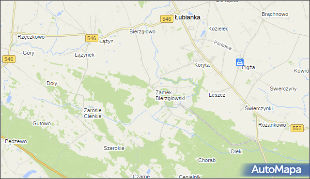 mapa Zamek Bierzgłowski, Zamek Bierzgłowski na mapie Targeo