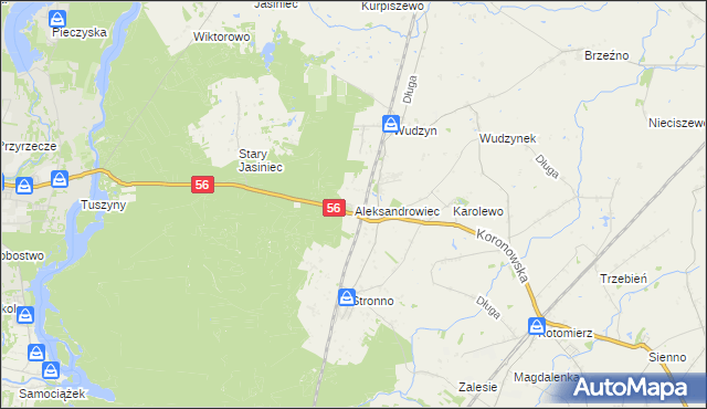mapa Aleksandrowiec, Aleksandrowiec na mapie Targeo