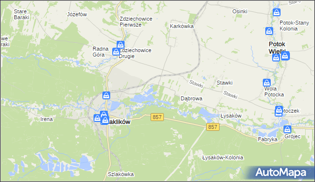 mapa Antoniówka gmina Zaklików, Antoniówka gmina Zaklików na mapie Targeo