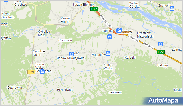 mapa Augustówek, Augustówek na mapie Targeo