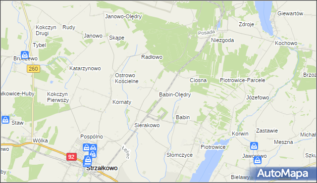 mapa Babin-Olędry, Babin-Olędry na mapie Targeo