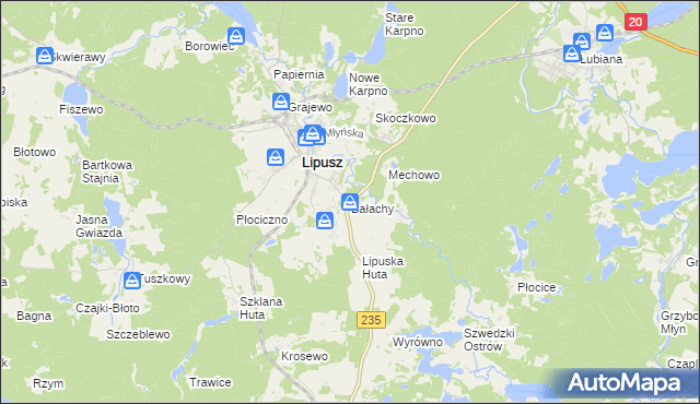 mapa Bałachy, Bałachy na mapie Targeo