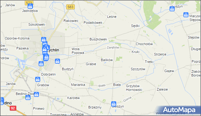 mapa Balików, Balików na mapie Targeo