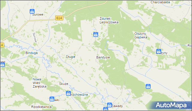 mapa Bandysie, Bandysie na mapie Targeo