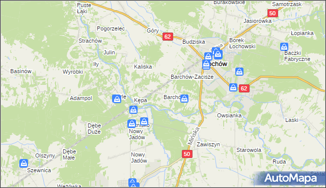 mapa Barchów, Barchów na mapie Targeo