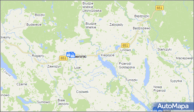 mapa Barcie gmina Dubeninki, Barcie gmina Dubeninki na mapie Targeo