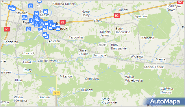 mapa Barcząca, Barcząca na mapie Targeo