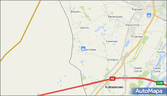 mapa Barnisław, Barnisław na mapie Targeo