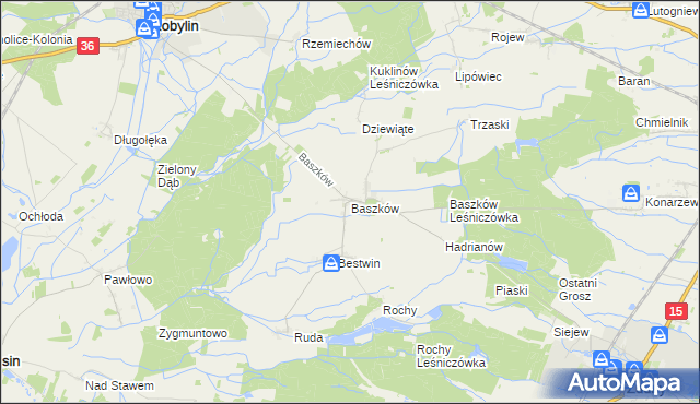 mapa Baszków, Baszków na mapie Targeo