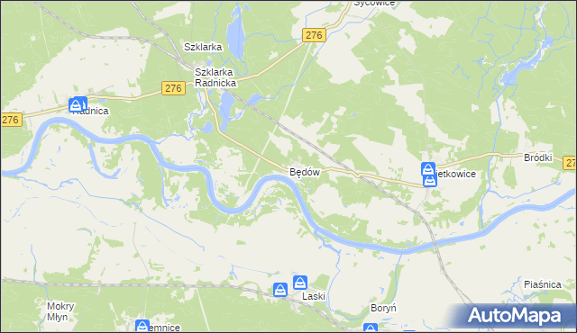 mapa Będów, Będów na mapie Targeo