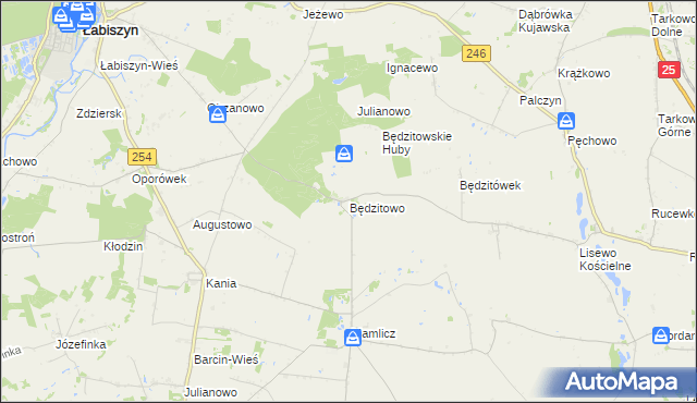 mapa Będzitowo, Będzitowo na mapie Targeo