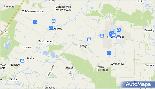mapa Bełcząc gmina Czemierniki, Bełcząc gmina Czemierniki na mapie Targeo