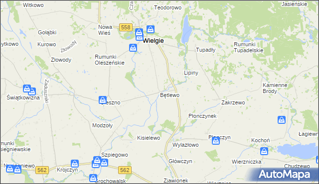 mapa Bętlewo, Bętlewo na mapie Targeo