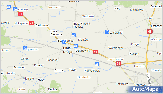 mapa Biała Rządowa, Biała Rządowa na mapie Targeo