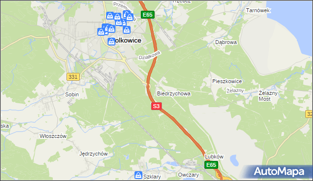 mapa Biedrzychowa, Biedrzychowa na mapie Targeo