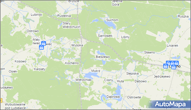 mapa Bieszewo, Bieszewo na mapie Targeo