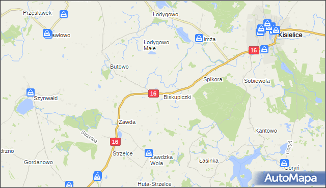 mapa Biskupiczki, Biskupiczki na mapie Targeo