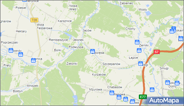 mapa Bizorędki, Bizorędki na mapie Targeo