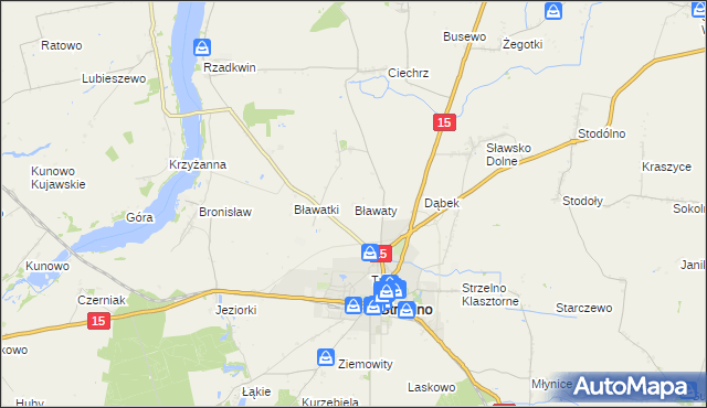 mapa Bławaty, Bławaty na mapie Targeo