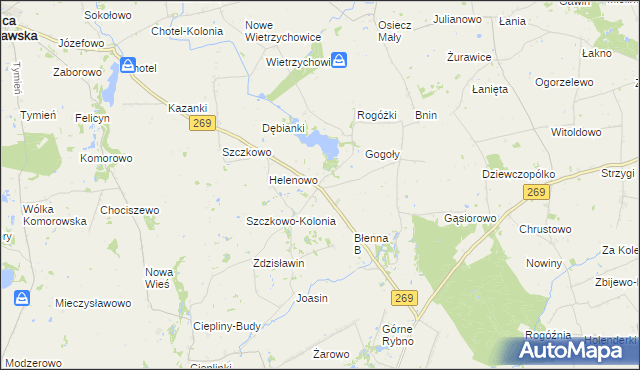 mapa Błenna, Błenna na mapie Targeo