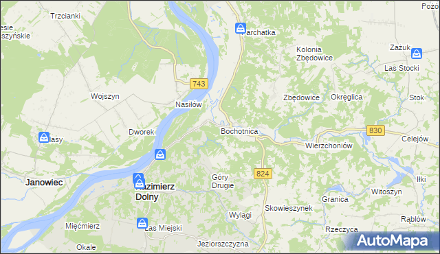 mapa Bochotnica, Bochotnica na mapie Targeo